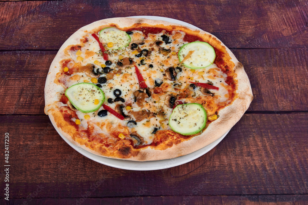 a italian pizza mediterranean food healthy composed design a italian pizza mediterranean food healthy composed design