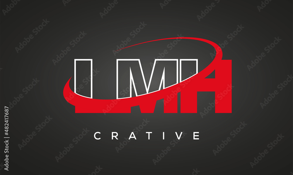 LMH letters creative technology logo design