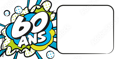 Carte anniversaire 60 ans BD CC BlancBleu