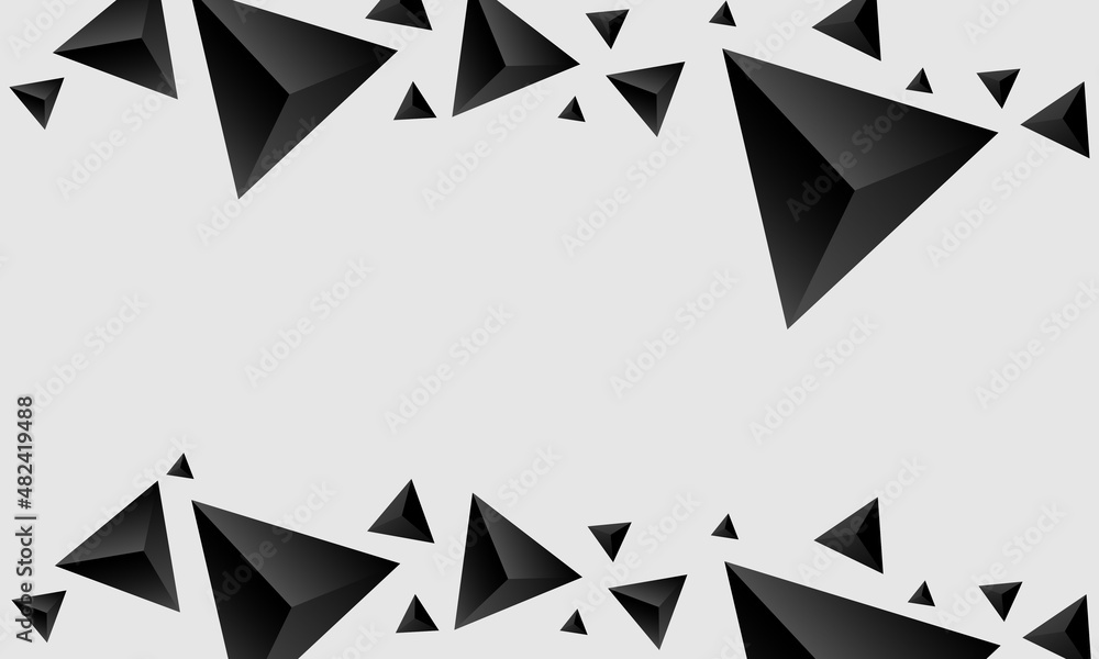 Obraz premium triangle 3d abstract monochrome background