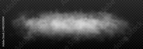 Vector cloud of smoke or fog. Fog or cloud on an isolated transparent background. Smoke, fog, cloud png.