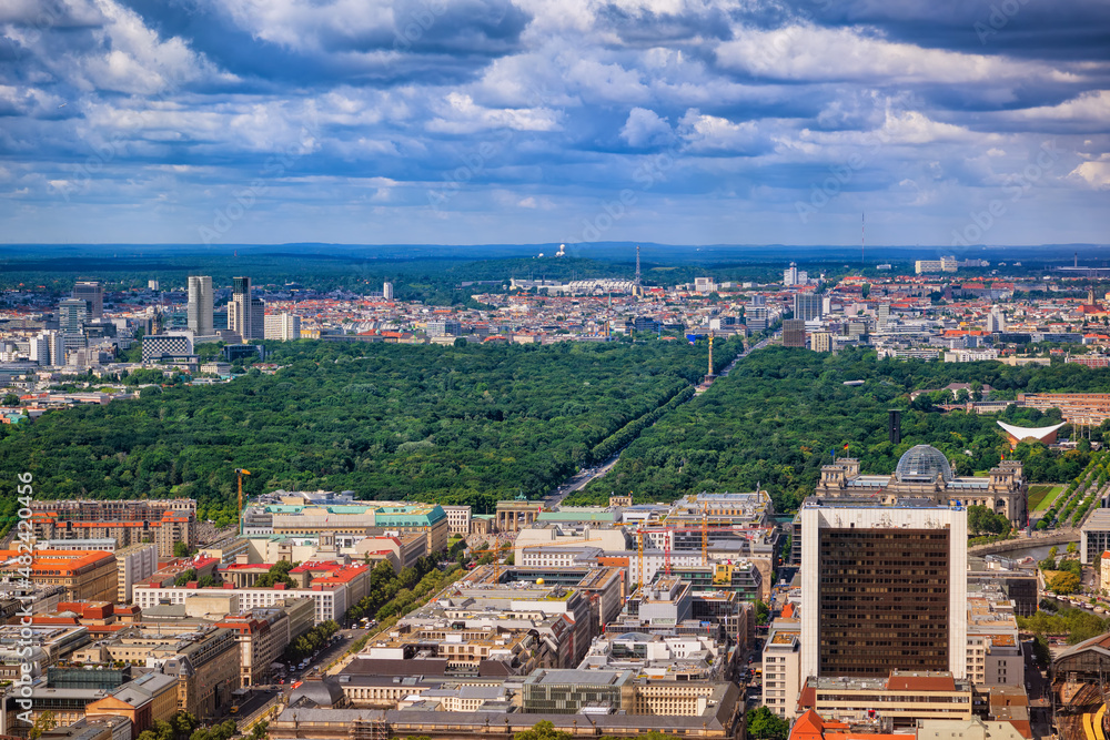 Berlin City Centre Aerial View In Germany