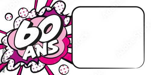 Carte anniversaire 60 ans BD CC BlancRose 2