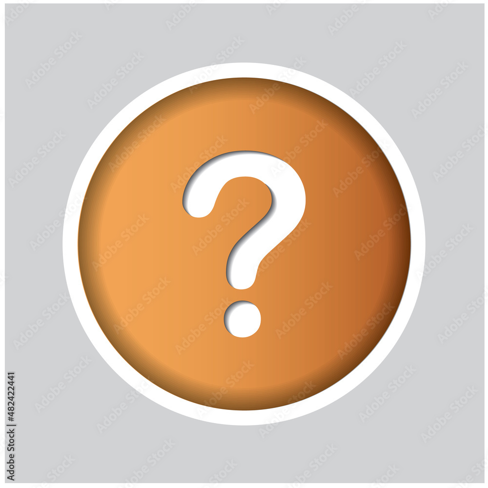 Question mark flat design, icon, button. Question mark flat design, icon, button.