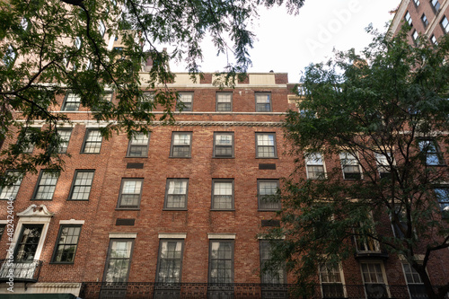 Wallpaper Mural Row of Old Brick Residential Buildings along a Street on the Upper East Side of New York City Torontodigital.ca