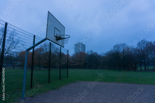basketball in cloudy days