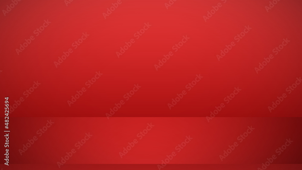 Red Backdrop  minimal abstract background , display product  stand to show cosmetic products ,illustration 3d Vector EPS 10