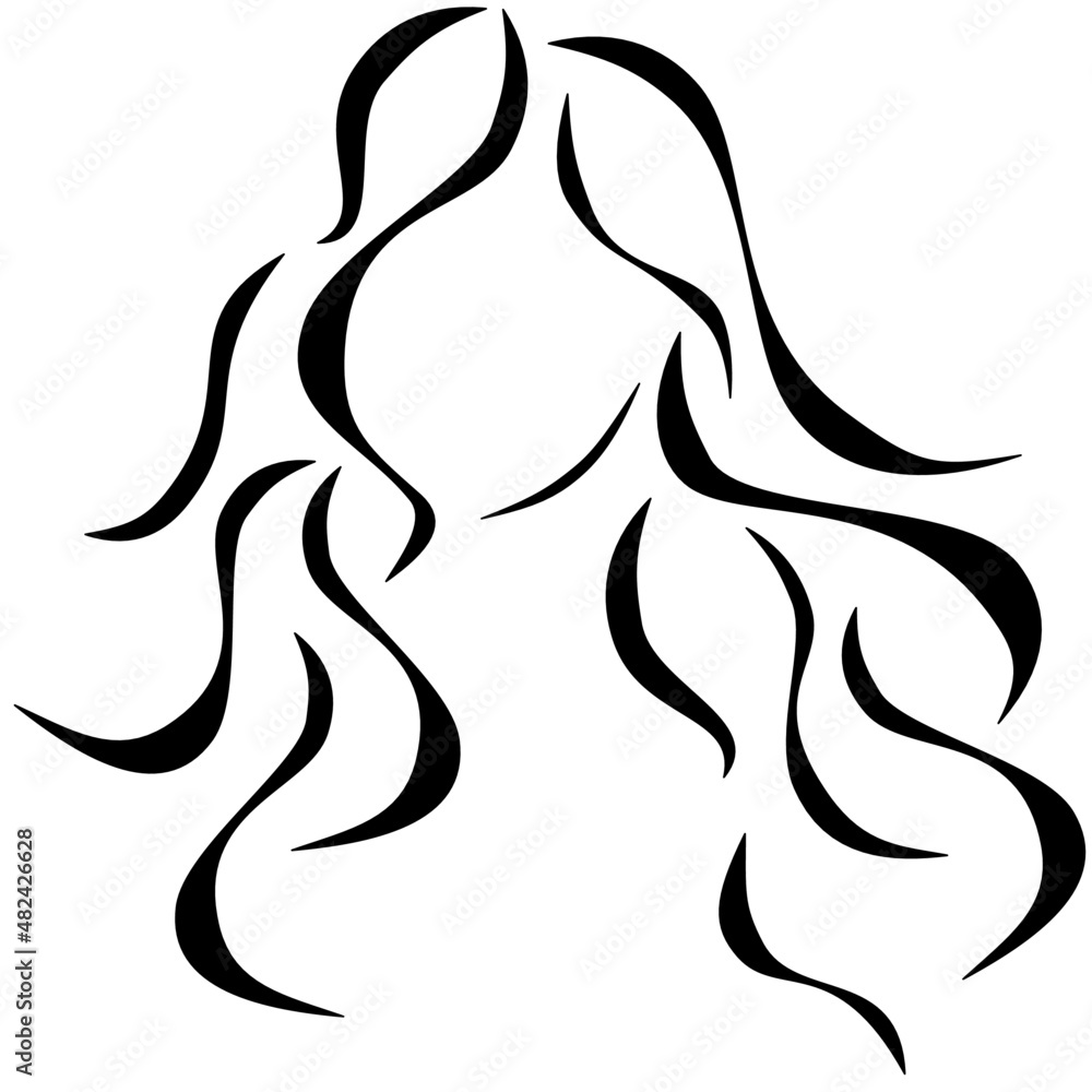 kobieta z długimi włosami - obrazy, fototapety, plakaty 