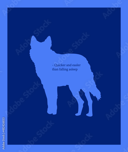 Vector illustration with a dog and an inscription from Harry Potter. Idea for postcards, invitations, posters and valentines