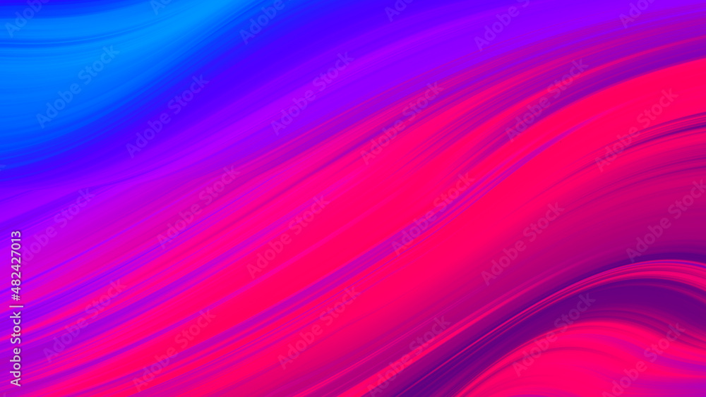 Fototapeta premium Abstract pink blue and purple gradient wave background. Neon light curved lines and geometric shape with colorful graphic design.