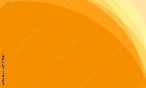 Yellow orange color curve wave line abstract background.