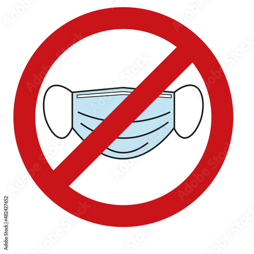 Protest against wearing masks. Say no to masks. Don't wear masks!