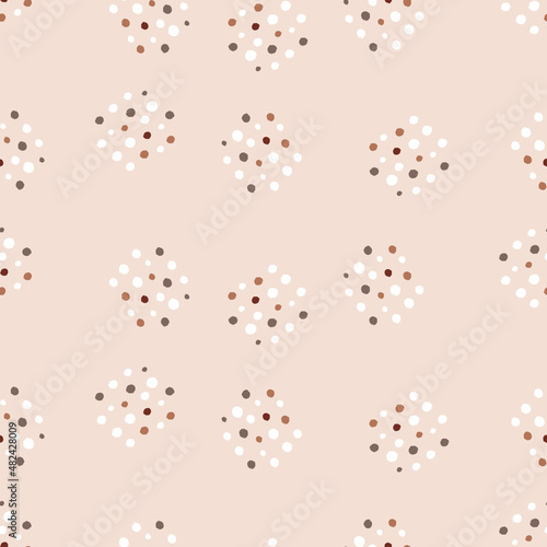 Vintage dots seamless pattern. Minimalist decoration background.