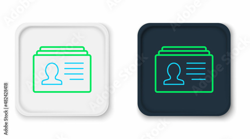 Line Resume icon isolated on white background. CV application. Searching professional staff. Analyzing personnel resume. Colorful outline concept. Vector
