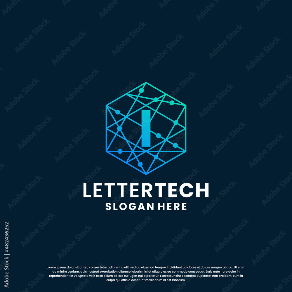 letter I logo design for technology, science and lab business company identity letter I logo design for technology, science and lab business company identity