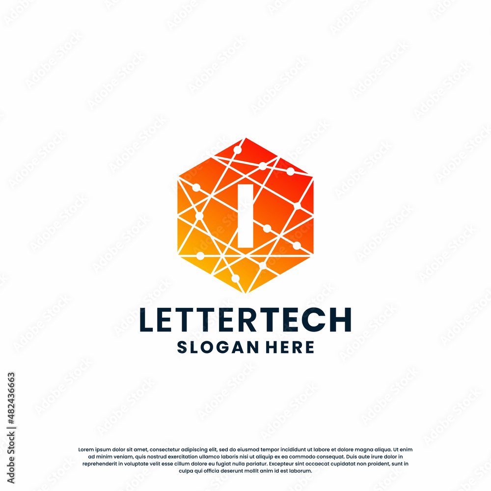 letter I logo design for technology, science and lab business company identity letter I logo design for technology, science and lab business company identity