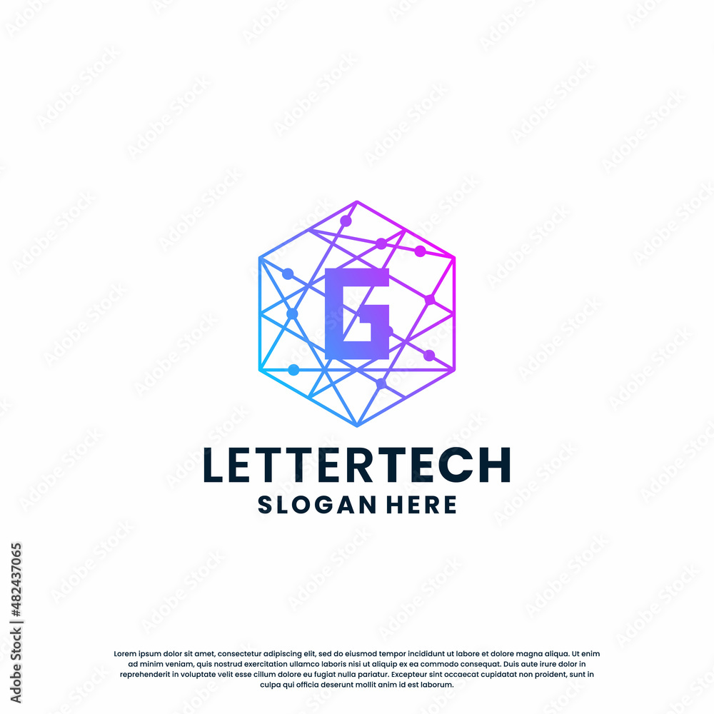 modern letter G technology logo design with gradient color modern letter G technology logo design with gradient color