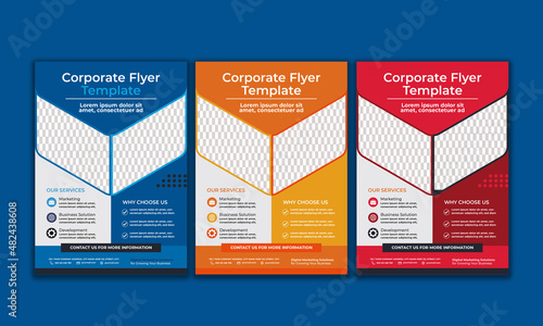 Business Flyer Corporate Flyer Template, newest trendy creative corporate multipurpose minimal official business advertising magazine poster, corporate banners, and leaflets. Graphic design layout