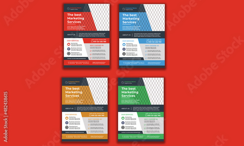 Business Flyer Corporate Flyer Template, newest trendy creative corporate multipurpose minimal official business advertising magazine poster, corporate banners, and leaflets. Graphic design layout