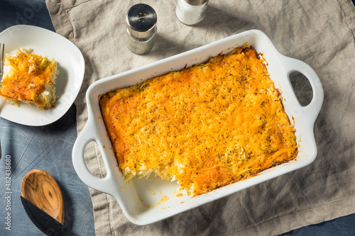 Obraz na plátně Homemade Cheesy Hashbrown Casserole