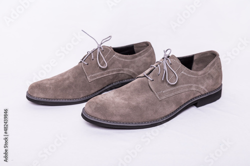 Men's suede derby shoes