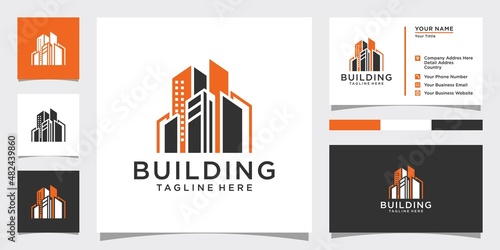 Building idea vector logo design template.