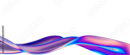 Abstract line fluid colors backgrounds. Trendy Vibrant Fluid Colors. 3d render photo