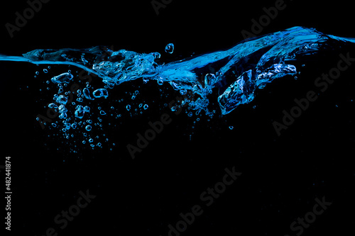 Water on a black