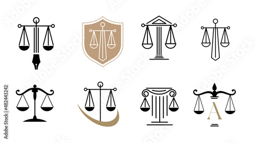 Law, finance, attorney and business logo design. Luxury, elegant modern concept design