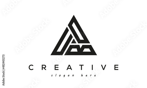 UOB creative tringle three letters logo design photo