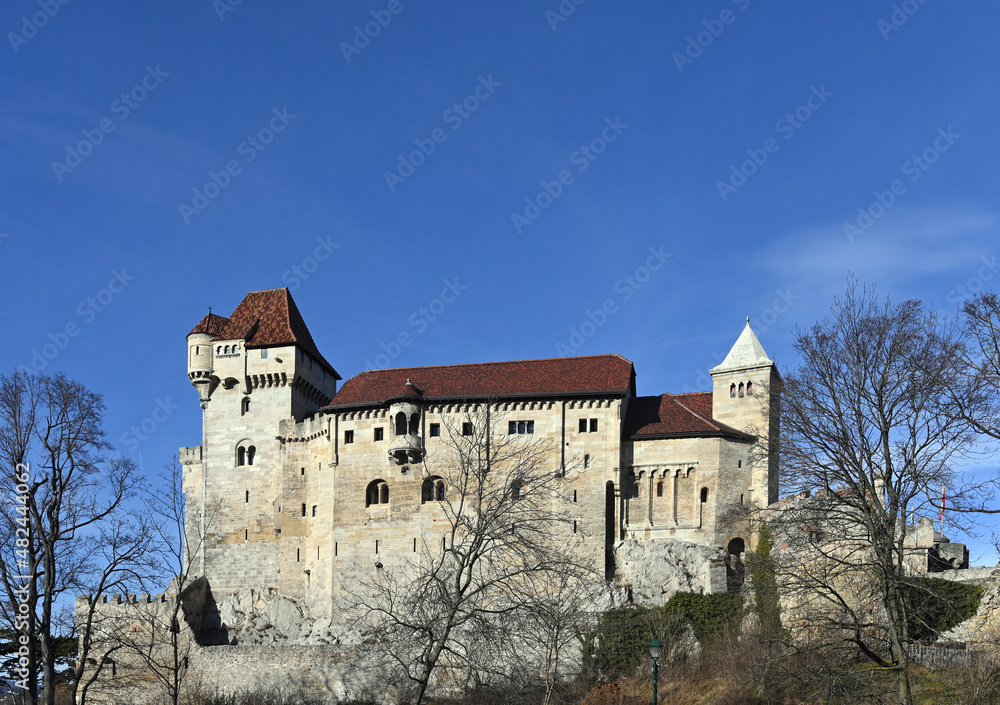 Old stone Castle Liechtenstein in Lower Austria