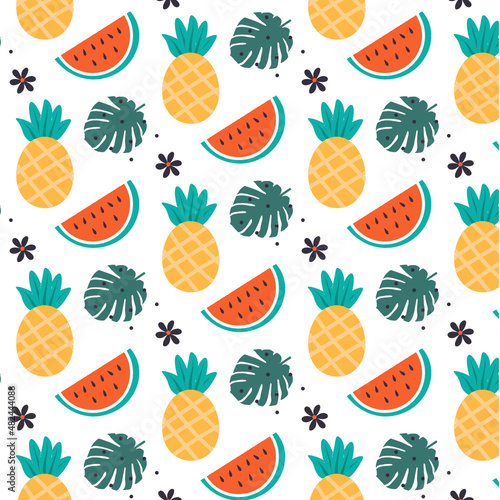seamless background with fruits