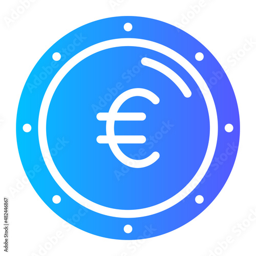 euro gradient icon