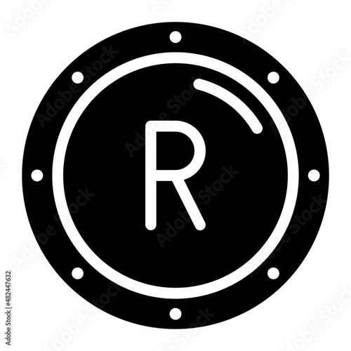 rand glyph icon
