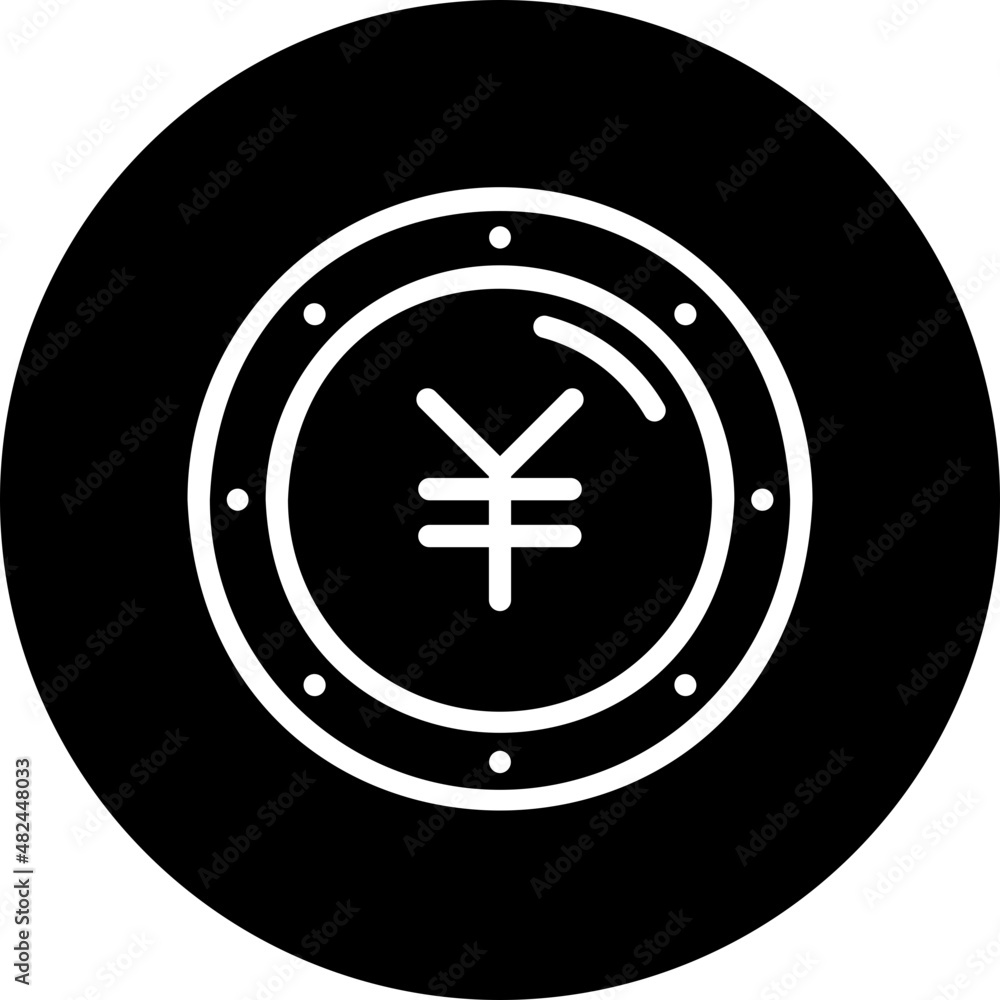Obraz premium yen glyph icon