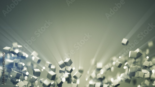Reflective and glowing cube...