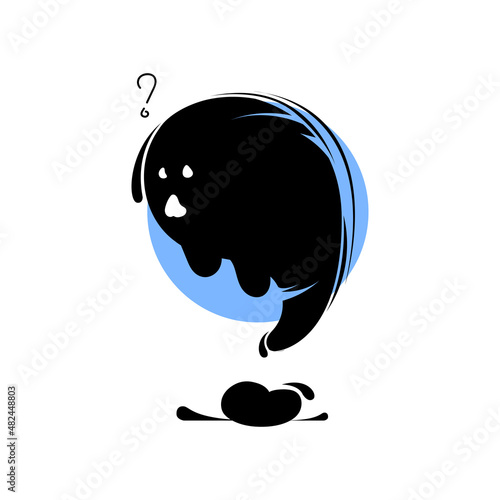 Vector question doodle in flat style