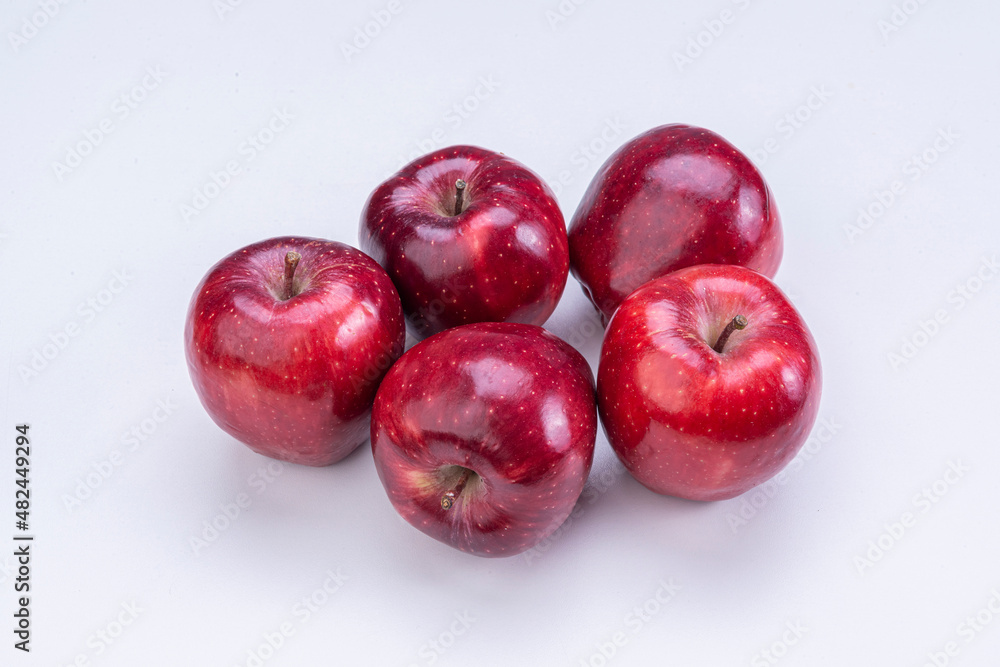 Apples on white background isolated.