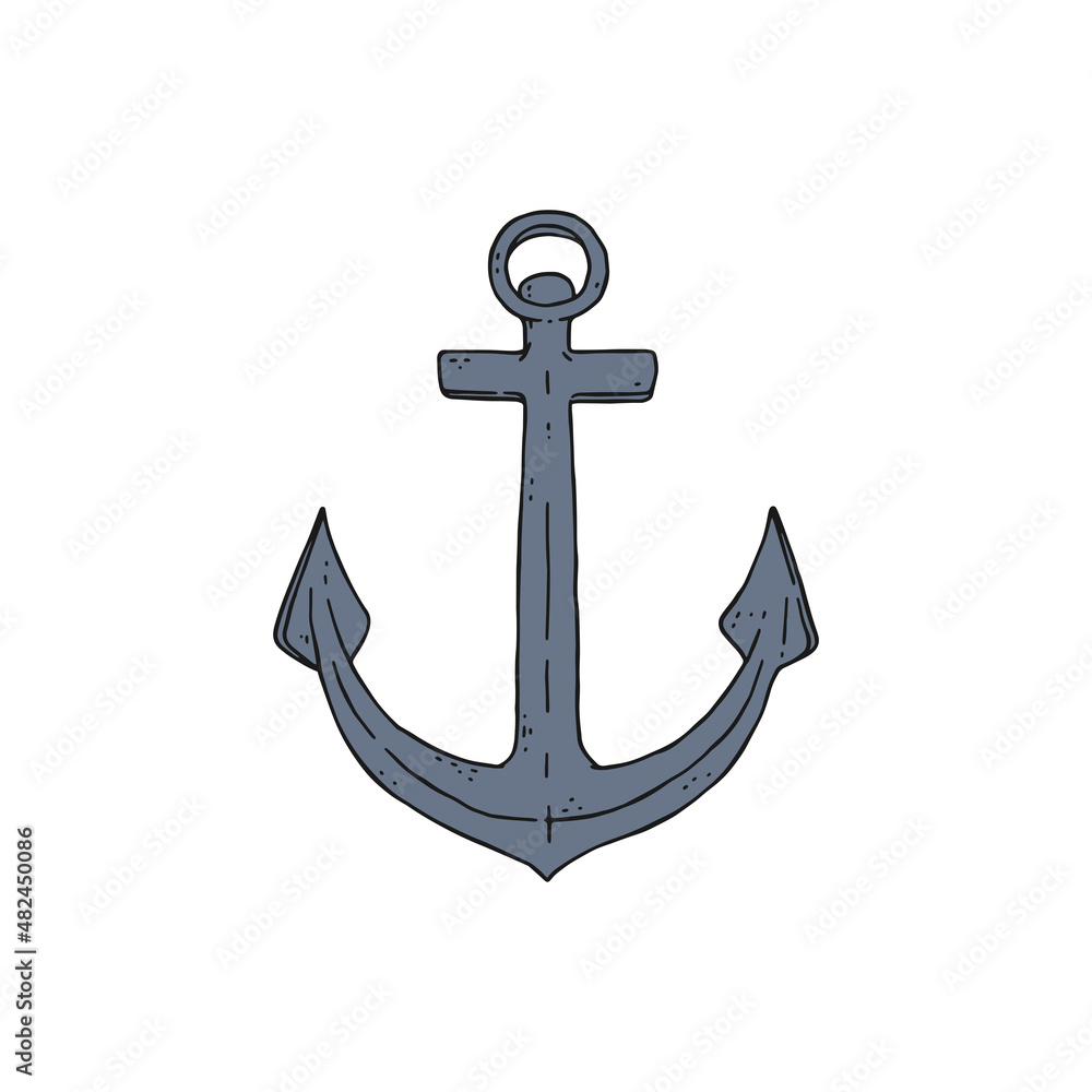 anchor vector doodle sketch outline isolated illustration. anchor vector doodle sketch outline isolated illustration.
