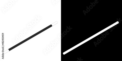 3D rendering illustration of a magic wand