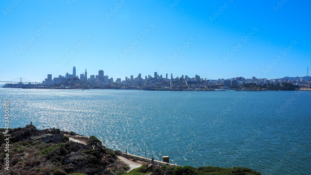 View of San Francisco from Alcatraz Island, California USA