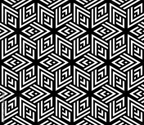 Vector seamless texture. Modern geometric background. Lattice with rhombuses.