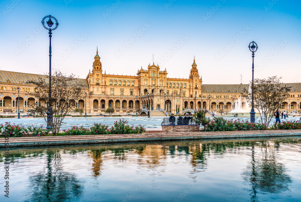 Plaza de Espana square in Seville, Spain.