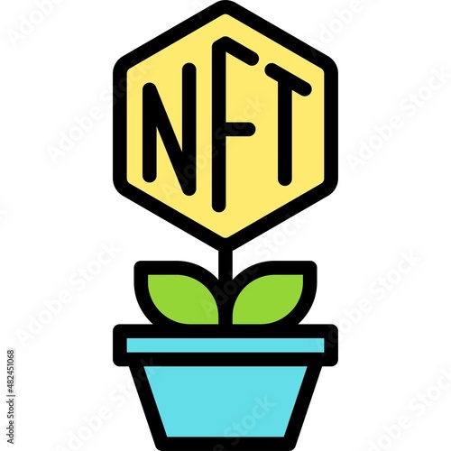 Investment icon, NFT related vector illustration
