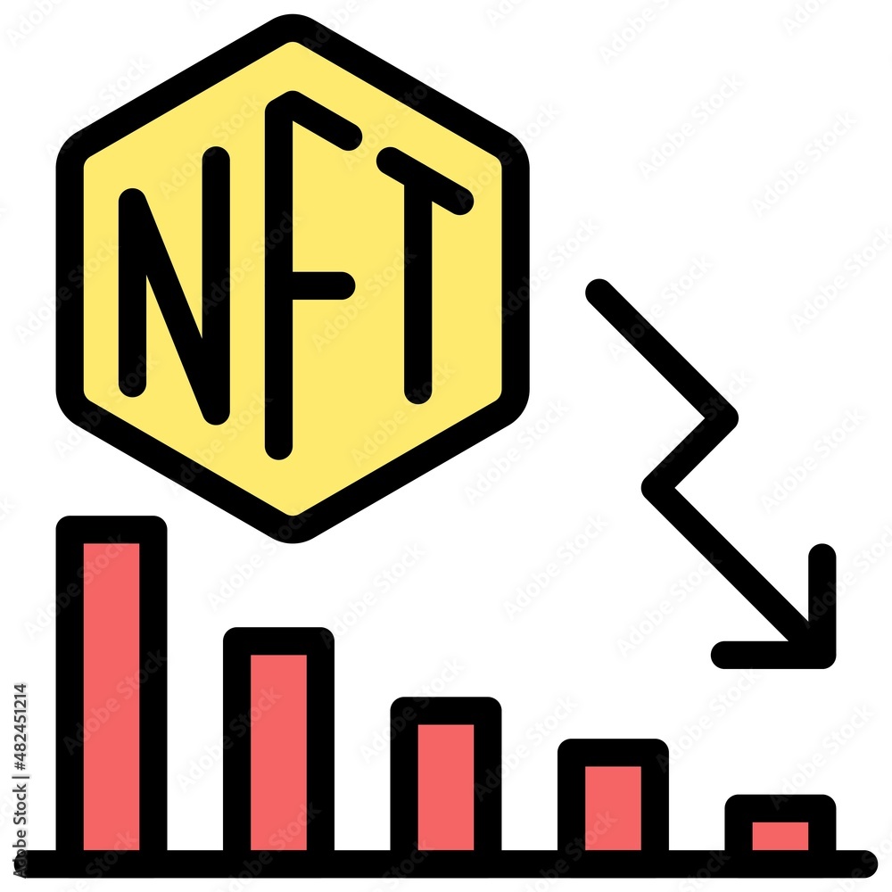 Decreasing volume icon, NFT related vector illustration Decreasing volume icon, NFT related vector illustration