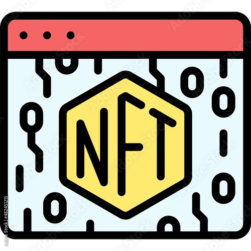 Browser icon, NFT related vector illustration