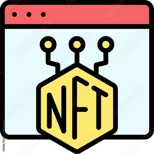 Browser icon, NFT related vector illustration