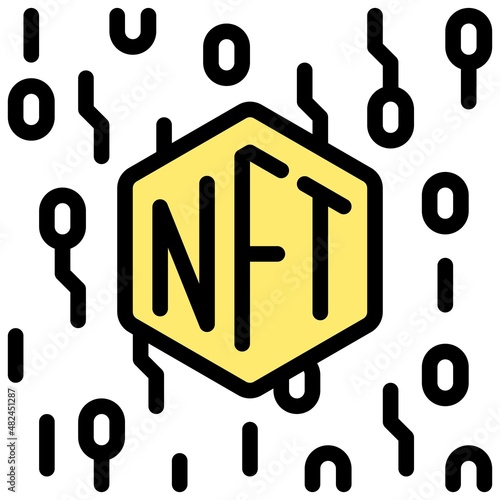 Mint icon, NFT related vector illustration