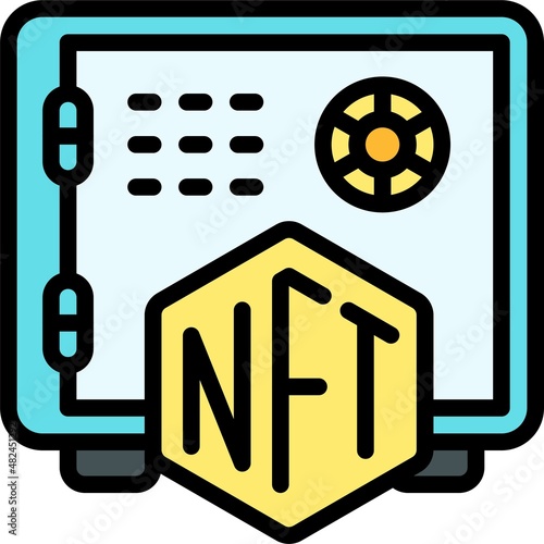 Safe icon, NFT related vector illustration