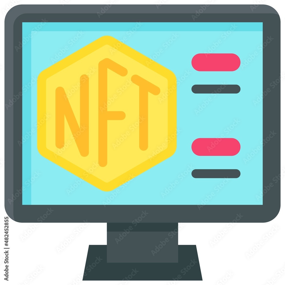 Monitor icon, NFT related vector illustration Monitor icon, NFT related vector illustration
